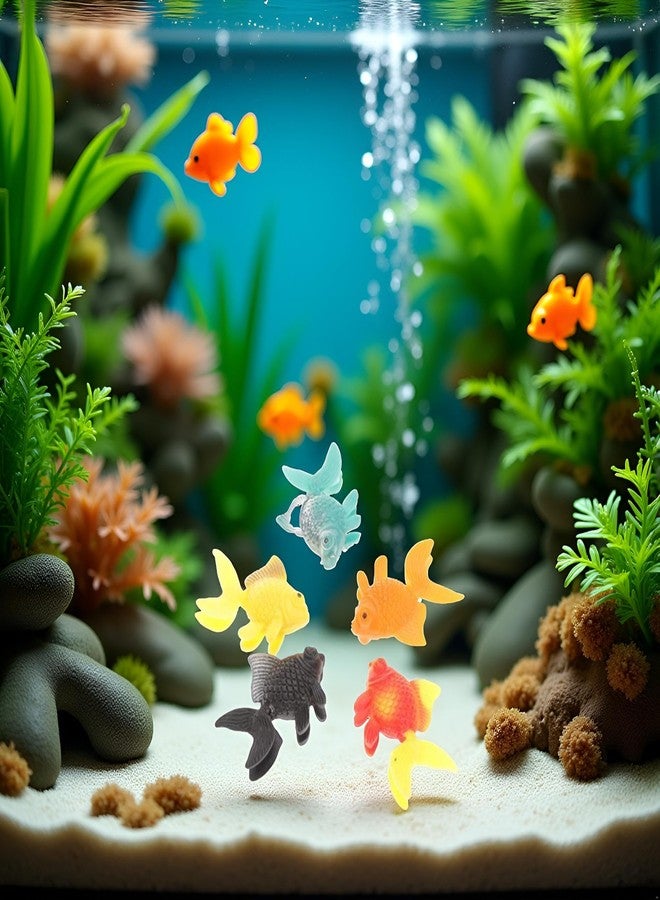 WLngtv 5 Pcs Lifelike Reusable Plastic Artificial Moving Floating Fishes Ornament Decorations for Aquarium Fish Tank Pet Supplies (Random Color) - Image 5
